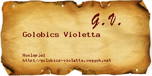 Golobics Violetta névjegykártya